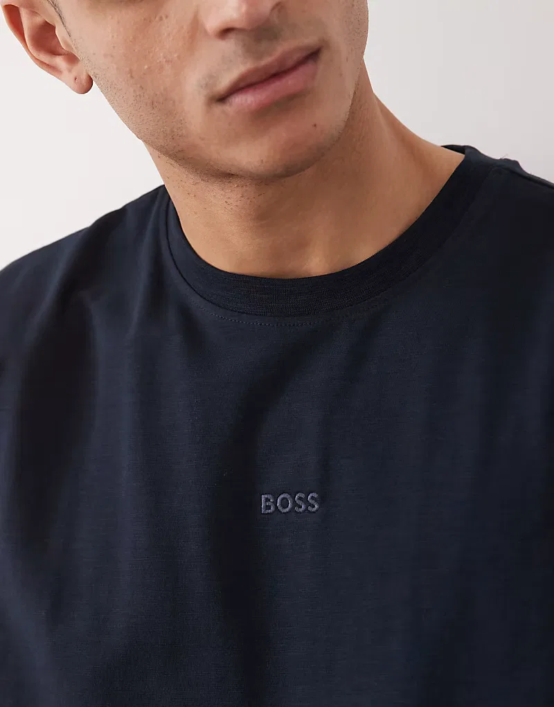 Футболка без рукавов свободного кроя Hugo BOSS Orange, темно-синий — фото 3