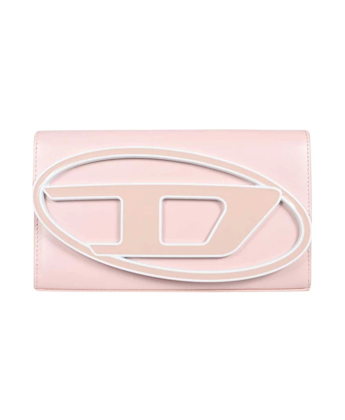 

Классический кожаный кошелек с магнитной застежкой Diesel, розовый