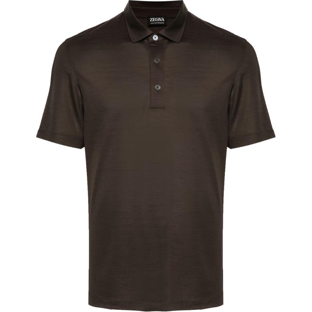 

Поло Zegna SS24 мужское умбра Ermenegildo Zegna, Umber