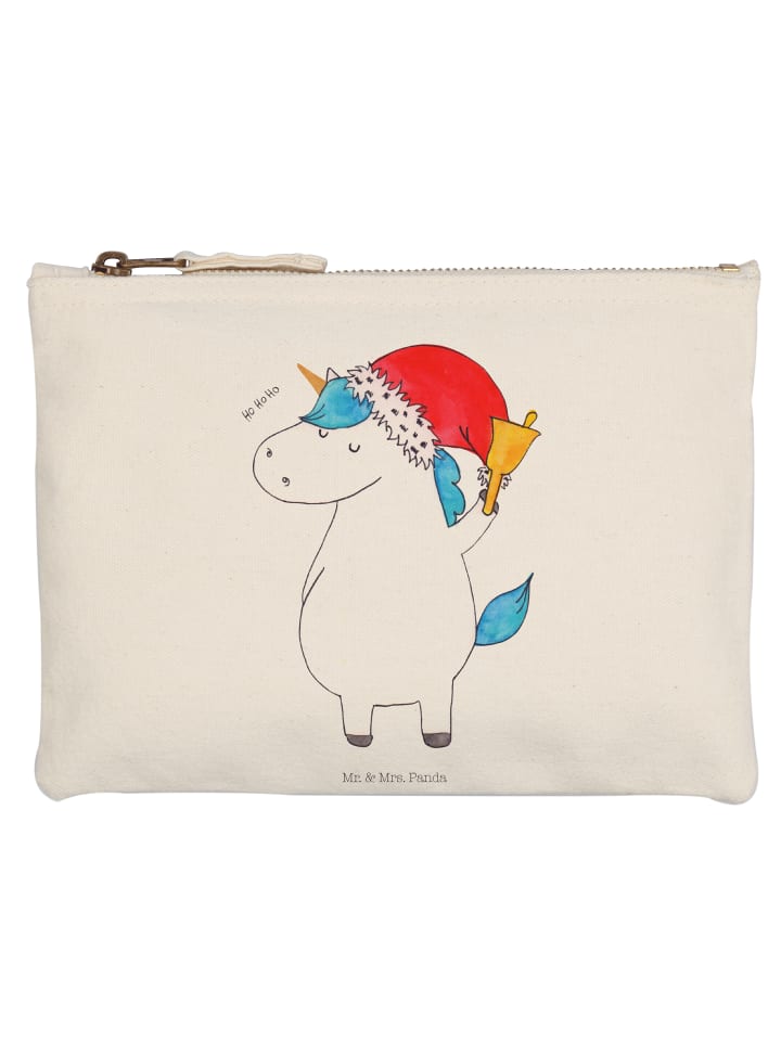 

Mr. & Mrs. Panda Сумочка с единорогом и Санта-Клаусом, без надписей, белого цвета