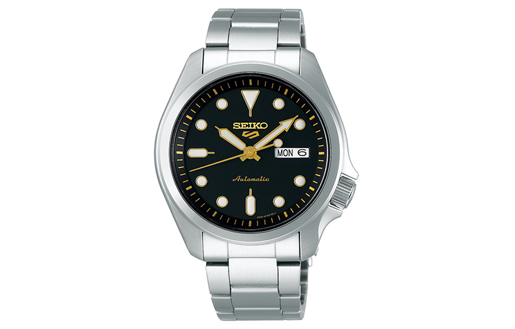 

SEIKO Часы Series 5 Automatic Mechanical Movement Stainless Steel Strap Watch 40mm Men's Watch Black Dial SRPE57K1, Black Dial