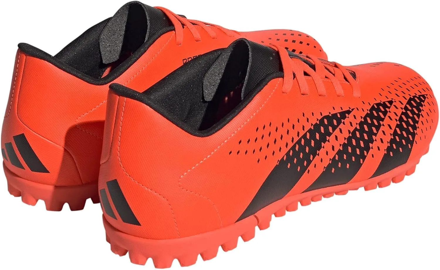Футбольные бутсы для зала Adidas Predator Accuracy.4 - королевский синий цвет, верх из синтетических материалов и переработанных материалов, оранжевый/черный — фото 2