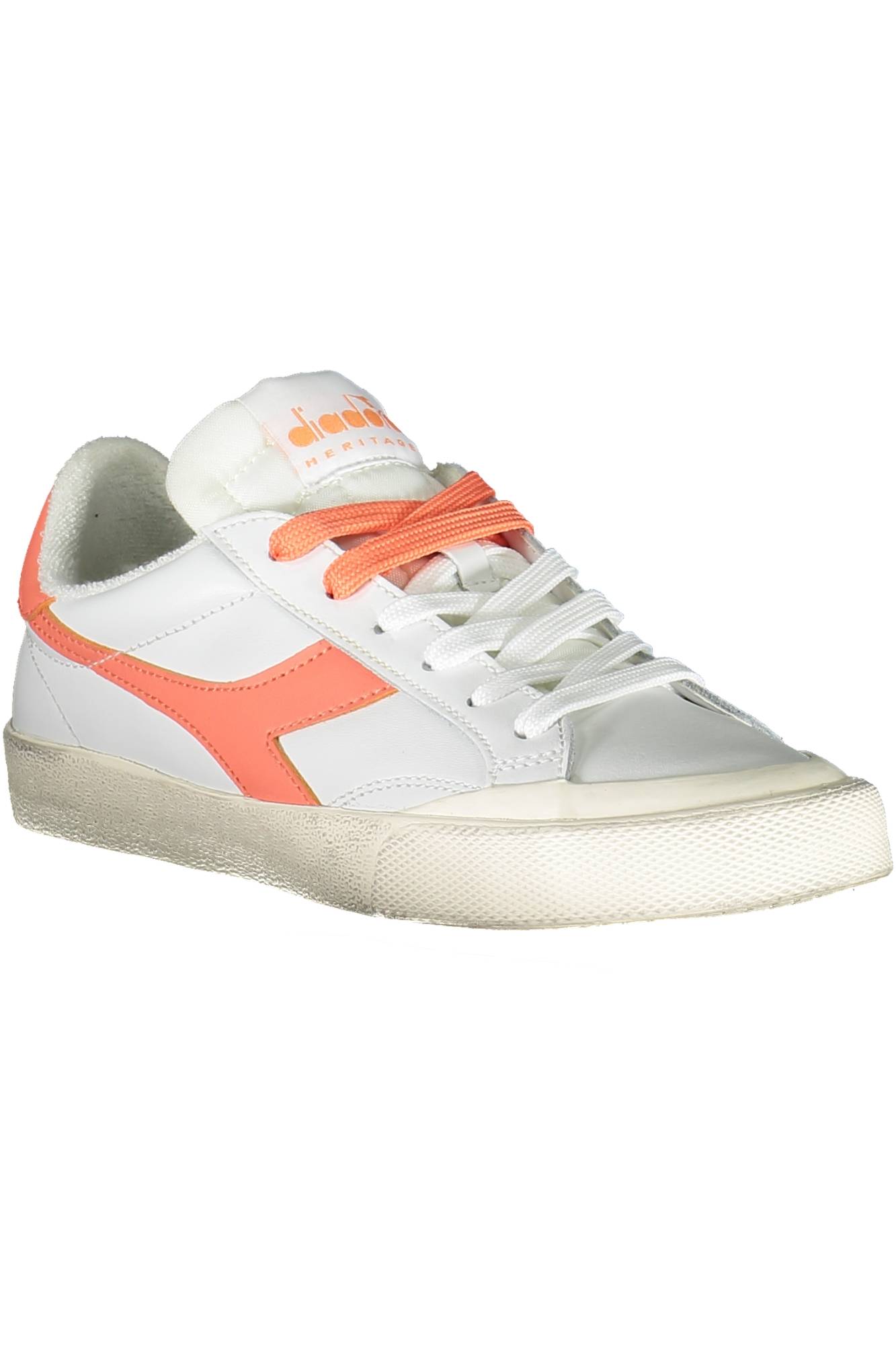 Кроссовки спортивные женские Diadora, белый / оранжевый — фото 2