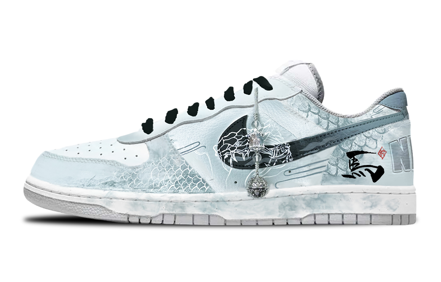 

Nike Кроссовки для скейтбординга Big Low Ice Silk мужские синие, устойчивые к истиранию и дышащие