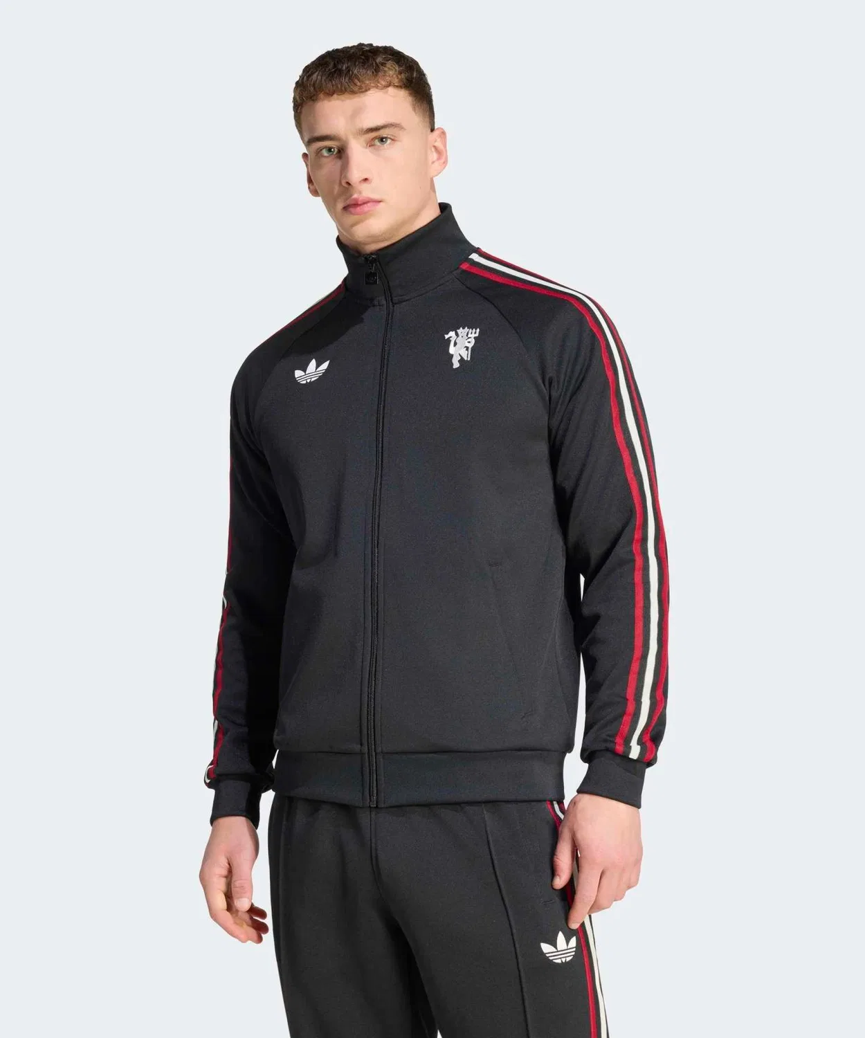 Трек-топ Manchester United Originals Adidas, черный