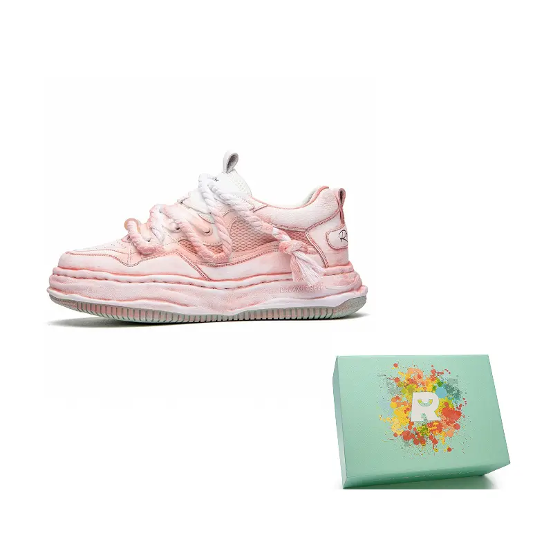 

Slip Resistant Abrasion Resistant Low top Skateboard Shoes Unisex RELAXURSELF, 32119 cherry blossom розовый[breathable mesh]