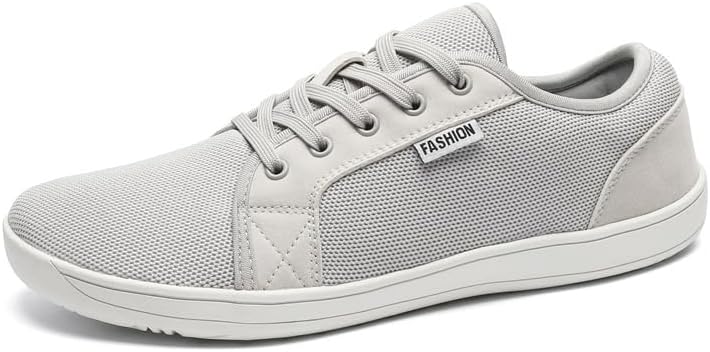 

Мужские дышащие кроссовки для ходьбы из сетки, легкие повседневные кеды с плоской подошвой для широкой и узкой стопы, удобные кроссовки для ежедневного бега Qacksv, серый