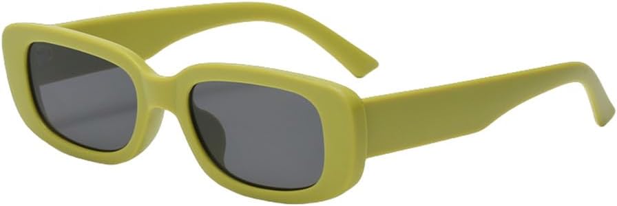 

Ретро-солнцезащитные очки маленького прямоугольного размера для женщин, популярные модели с металлическими шарнирами, модные мужские солнцезащитные очки UV400 HVTVTLA, Matte Green Grey