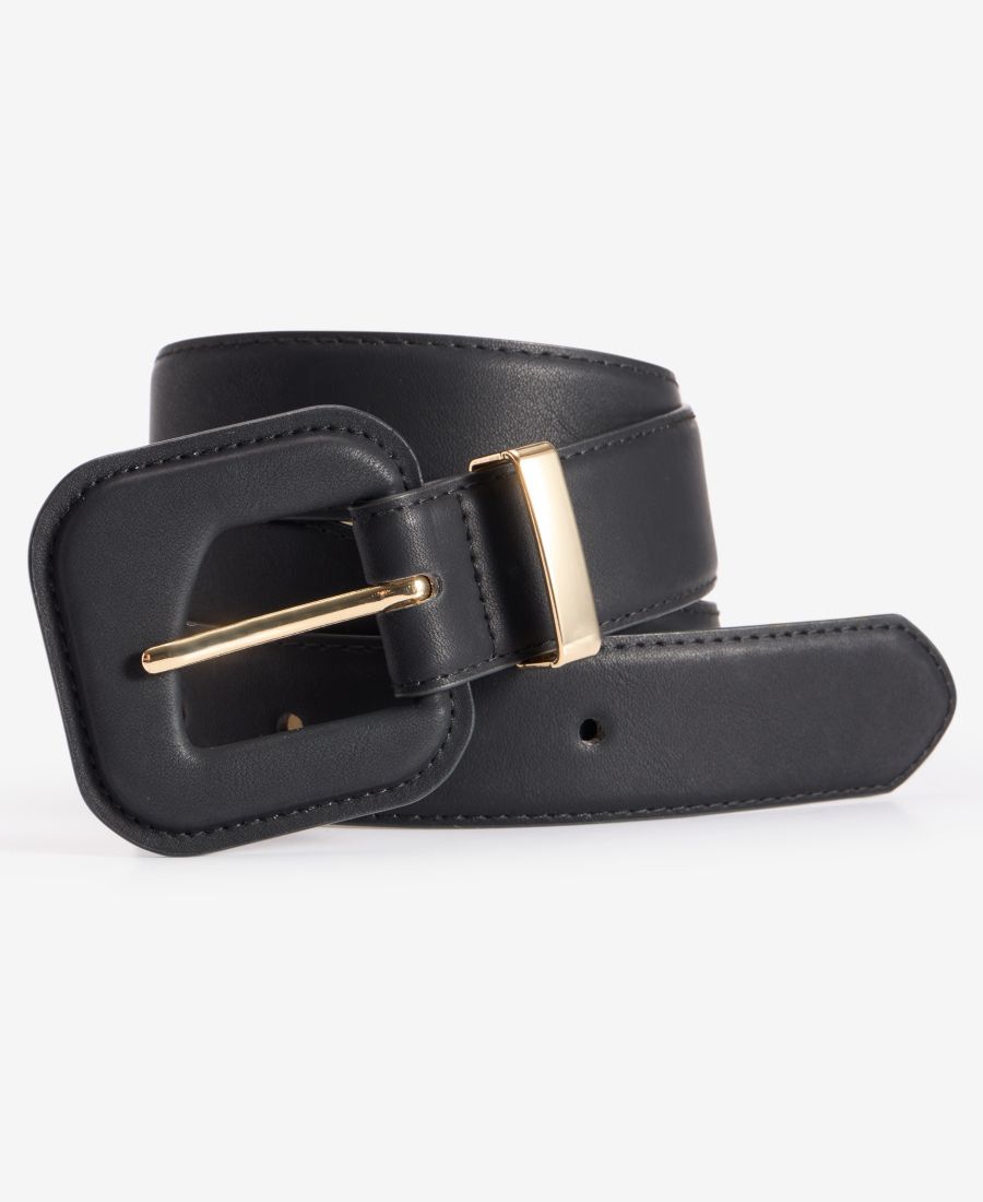 

Ремень с асимметричной пряжкой, эксклюзивно от Macy's On 34th, Black Gold