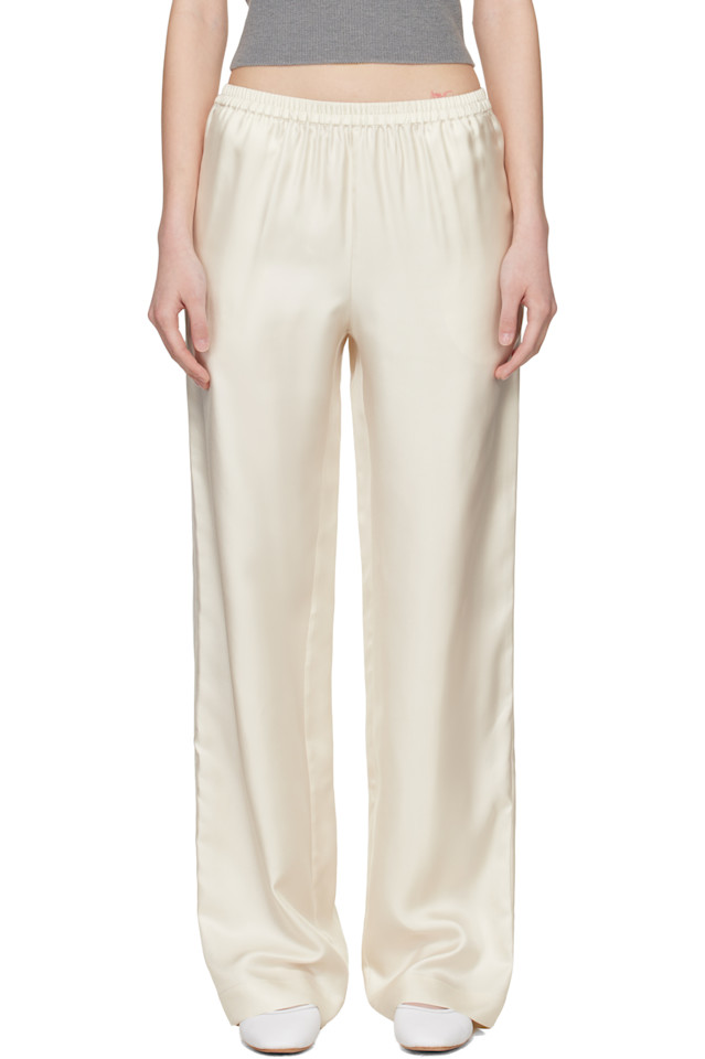 

Loulou De Saison Брюки из шелковой саржи Off-White alera lds