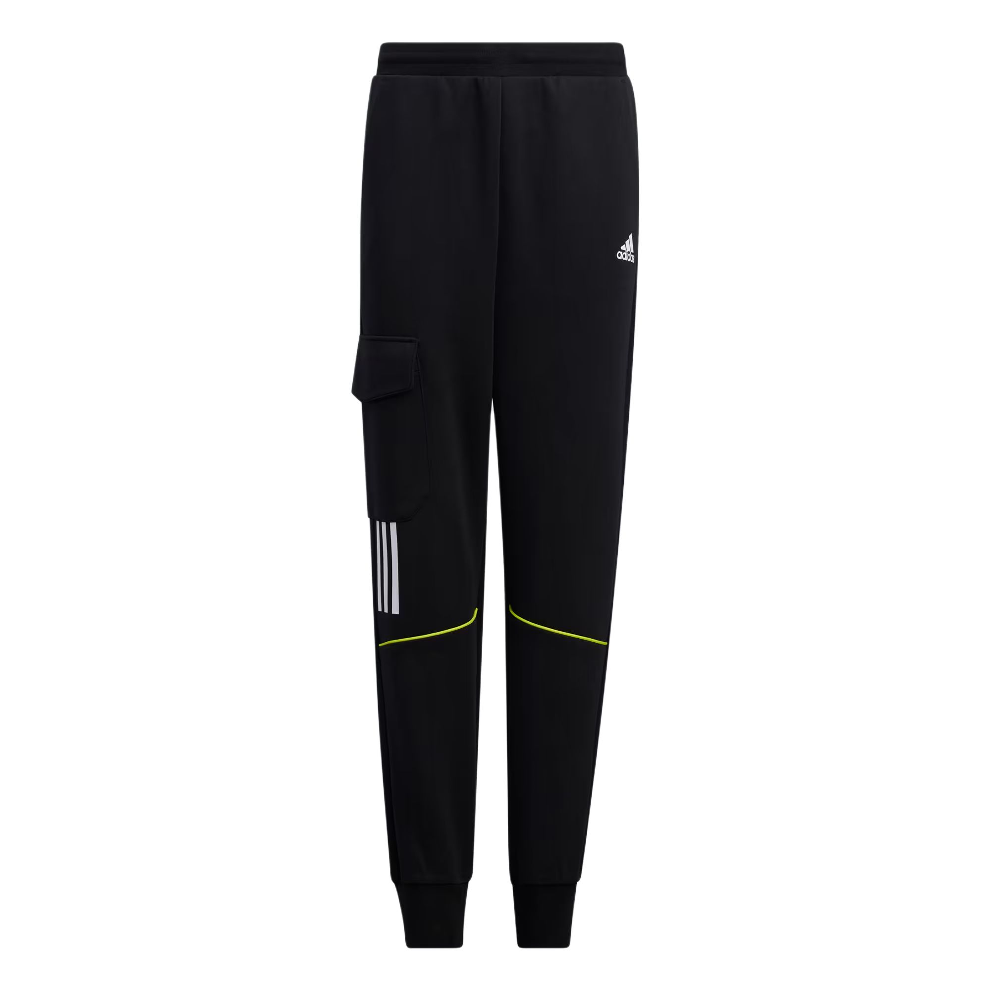 Чёрные вязаные спортивные штаны для подростков Adidas — фото 2