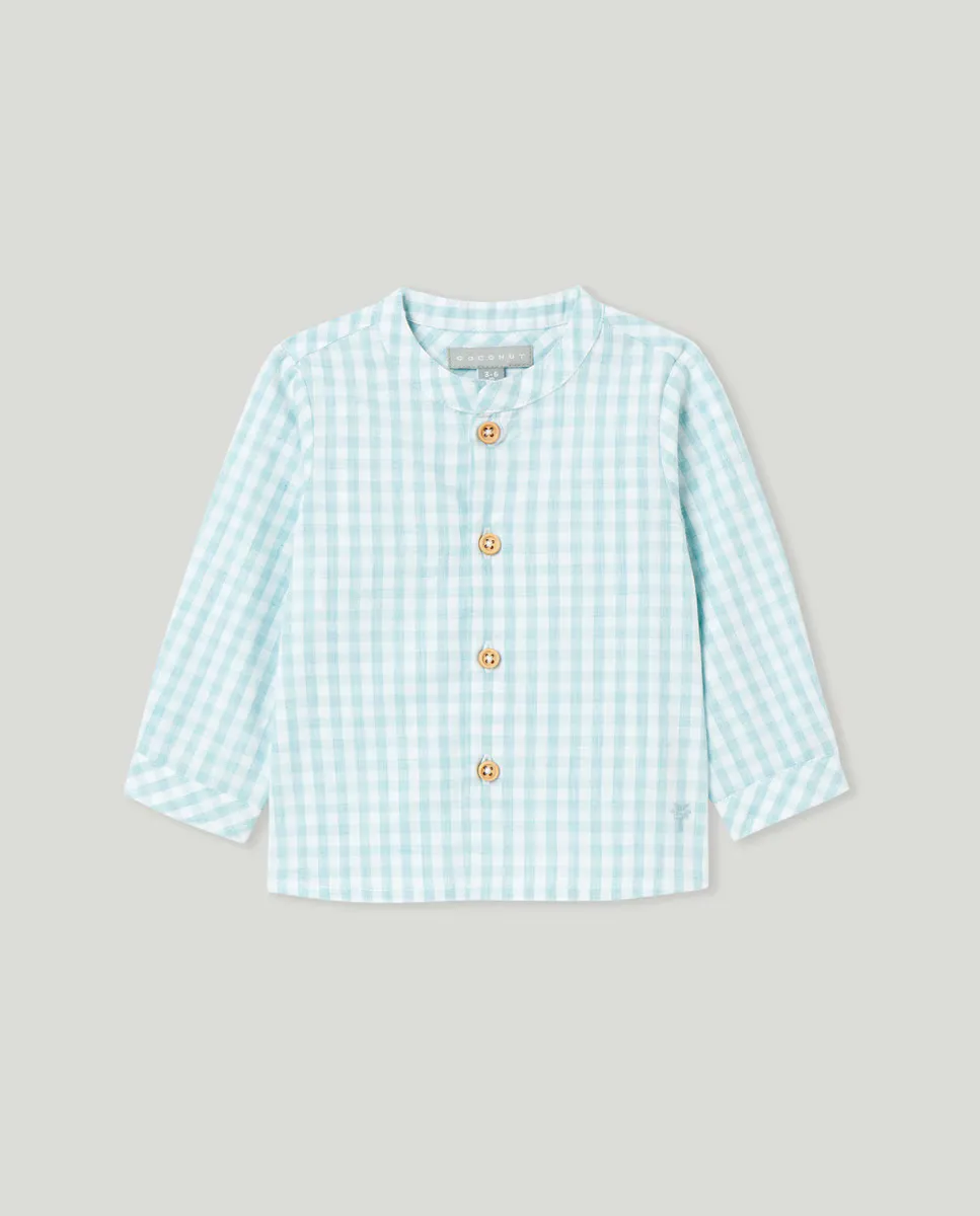 

РУБАШКА ML C/ MAO RUSTIC COTTON - VICHY Coconut El Corte Inglés, зеленый