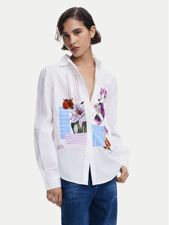 

Рубашка обычного кроя Flowers Minnie 25SWCW24 Desigual, белый
