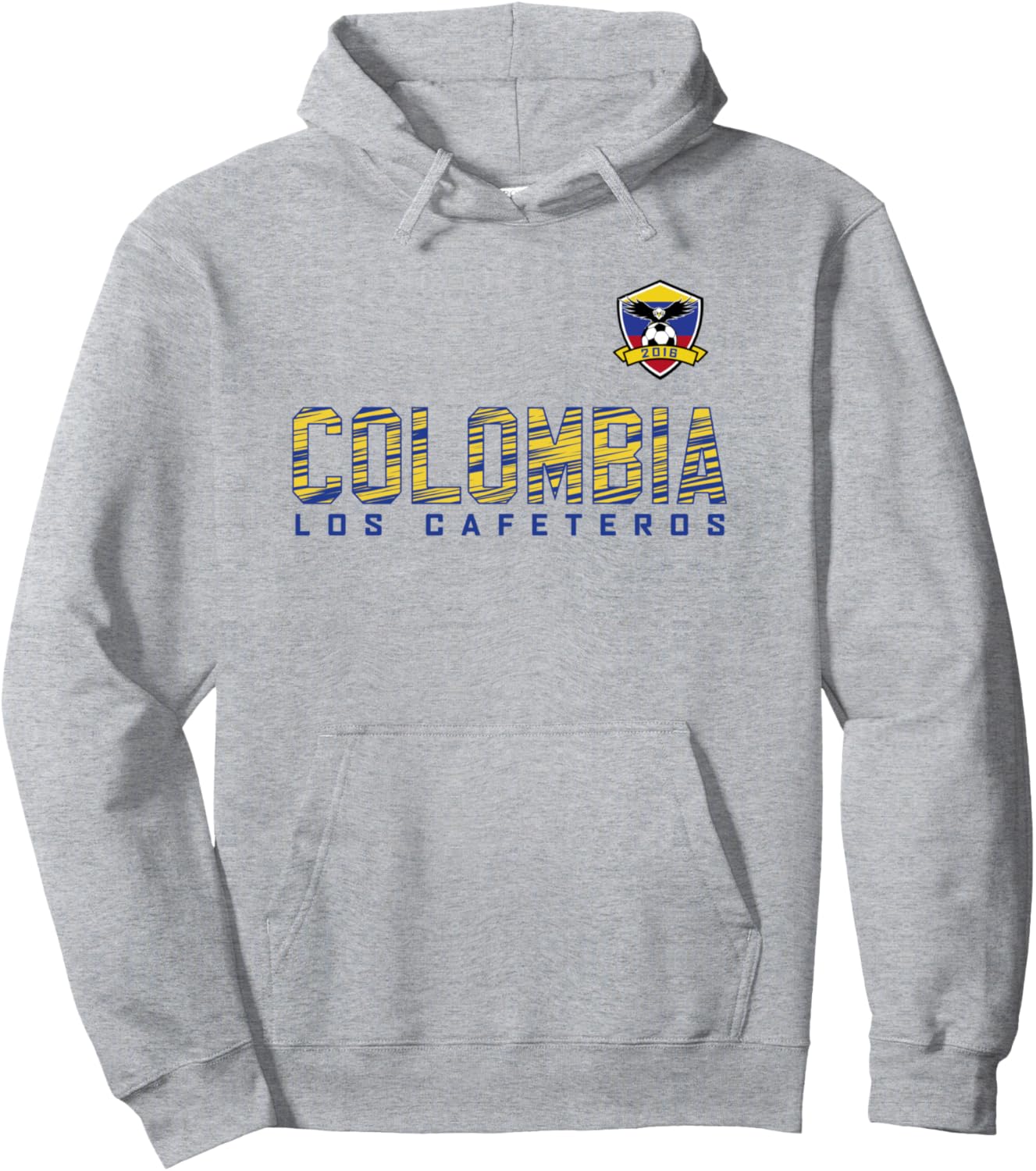 

Толстовка Columbia Los Cafeteros в желто-синюю полоску с текстом Trendy Apparel
