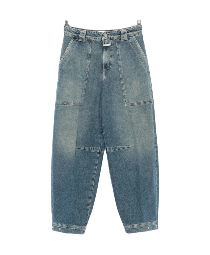 

Синие хлопковые джинсы с карманами для ручной клади Closed, синий