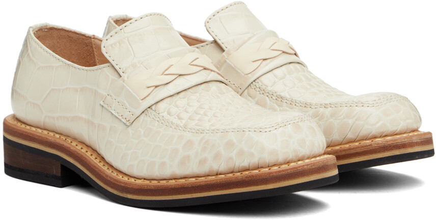 Лоферы Nakano Off-White OUR LEGACY, Vanilla croc bull hide — фото 4