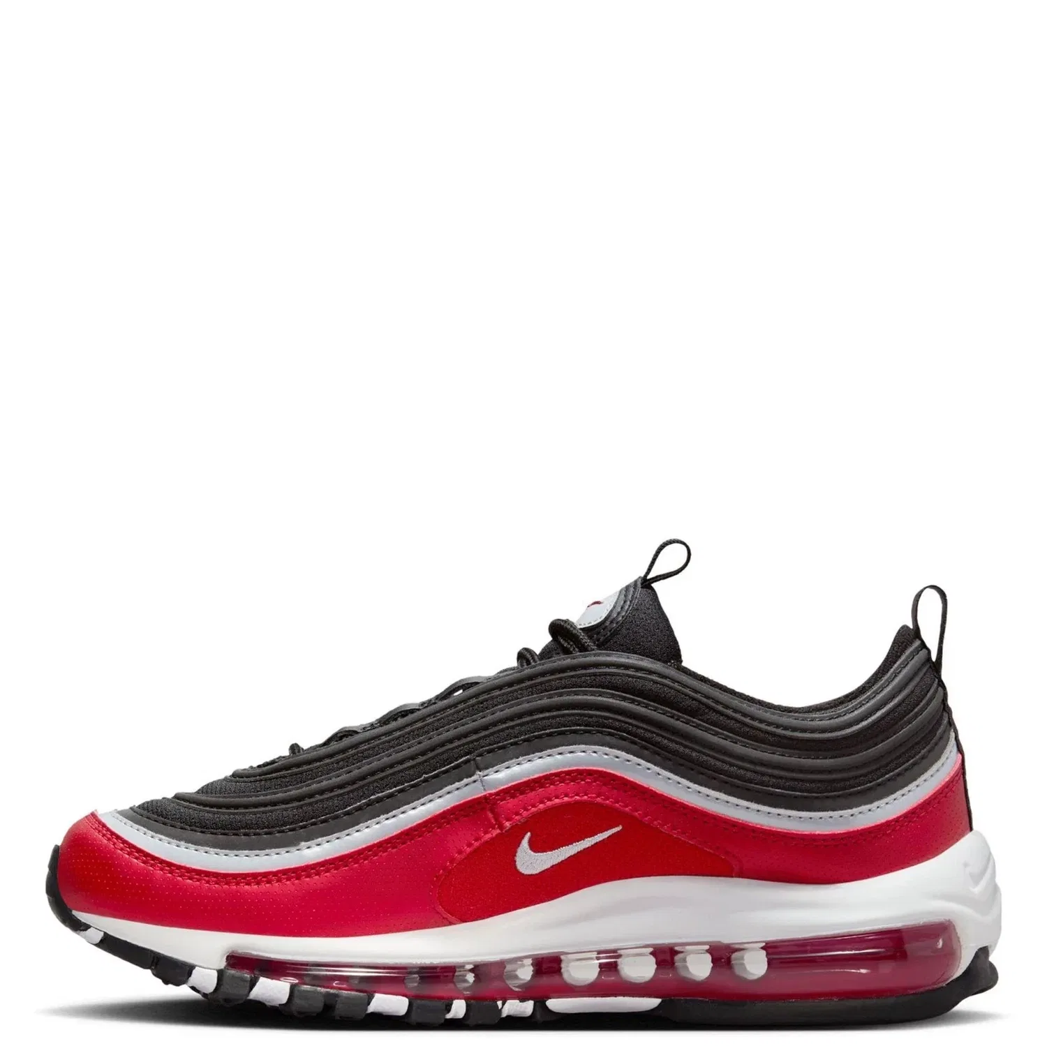 Детские кроссовки Nike Air Max SE FB3245 - черные с красными в стиле лайфстайл HTAT46 — фото 3