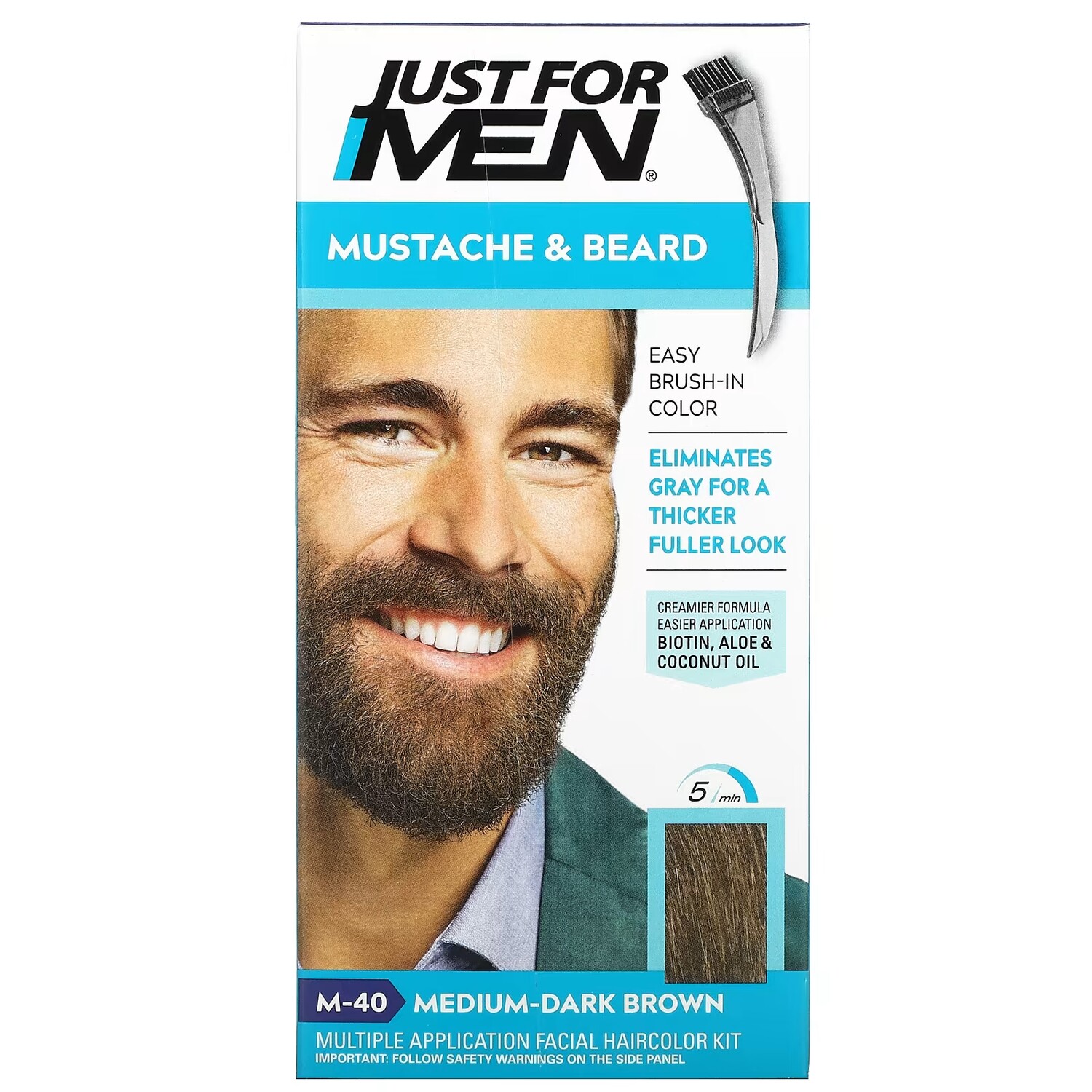 

Кисть для усов и бороды цвета Just for Men M-40 средне-темно-коричневый