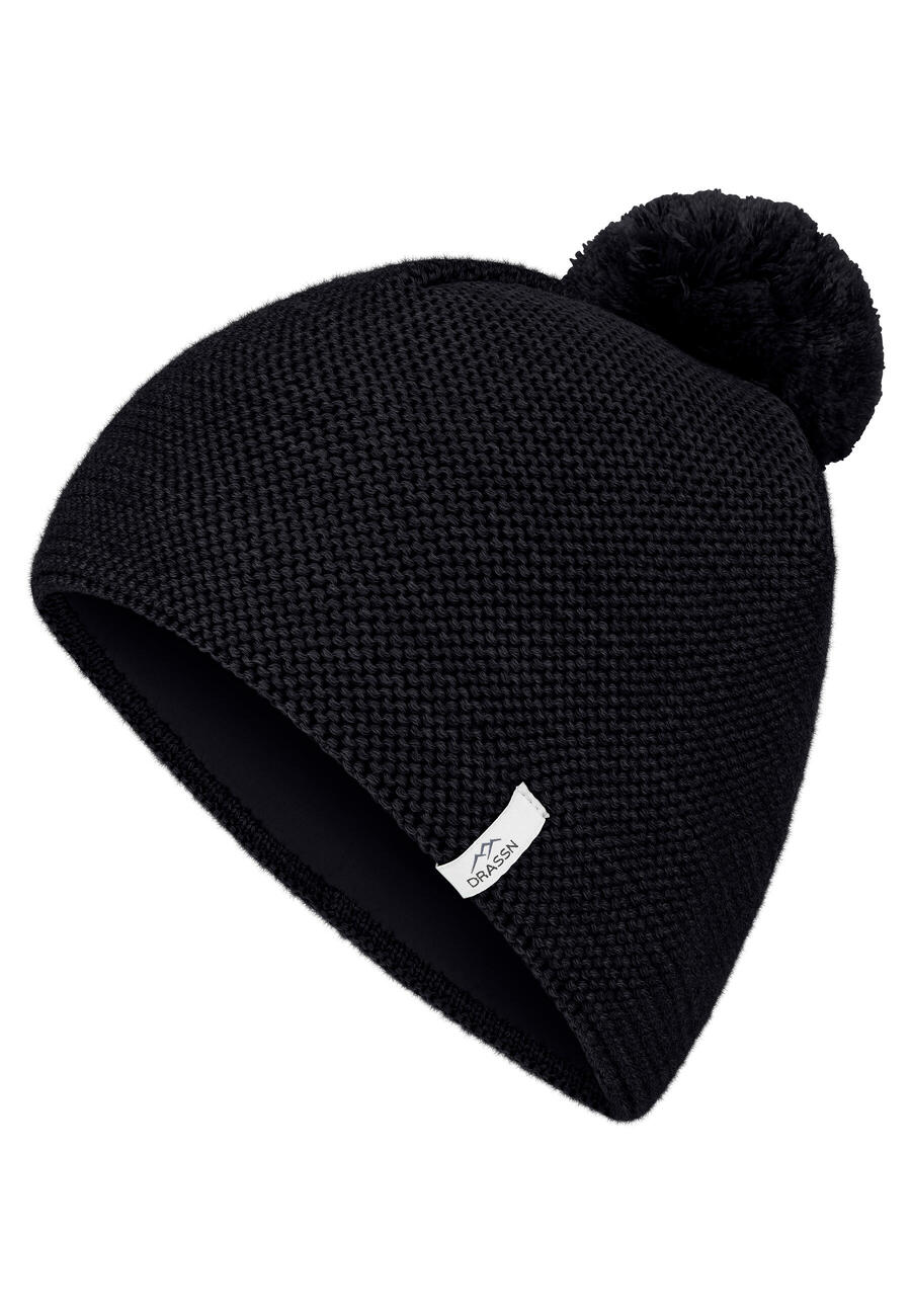 

Шапка "Паркштейн" с помпоном | Переработанная | Чёрная, для взрослых DRASSN