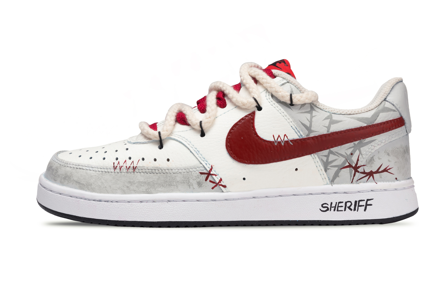 

Court Vision 1 Red Thorn устойчивые к истиранию, легкие и дышащие низкие кроссовки для скейтбординга мужские Nike, светло-серый