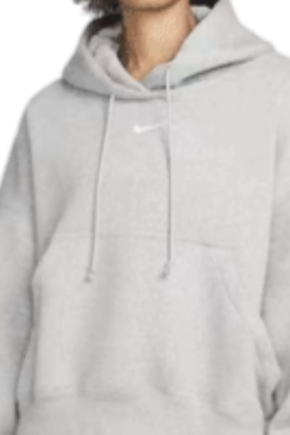 Nike Толстовка Phoenix Fleece Pull-Over Hoodie темно-серо-белого цвета — фото 2