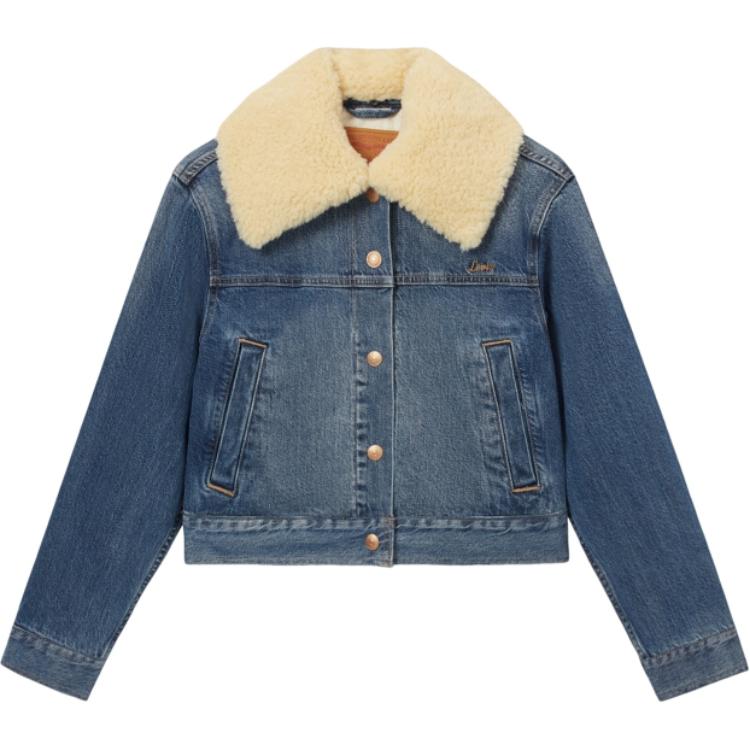 

Levis Женская джинсовая куртка Levi's, средне-синяя