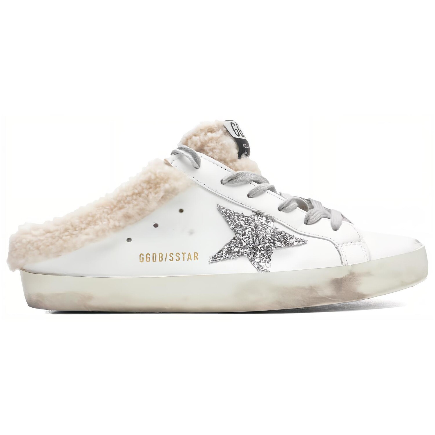 Сабо женские Golden Goose, белый/серебристый/бежевый — фото 2