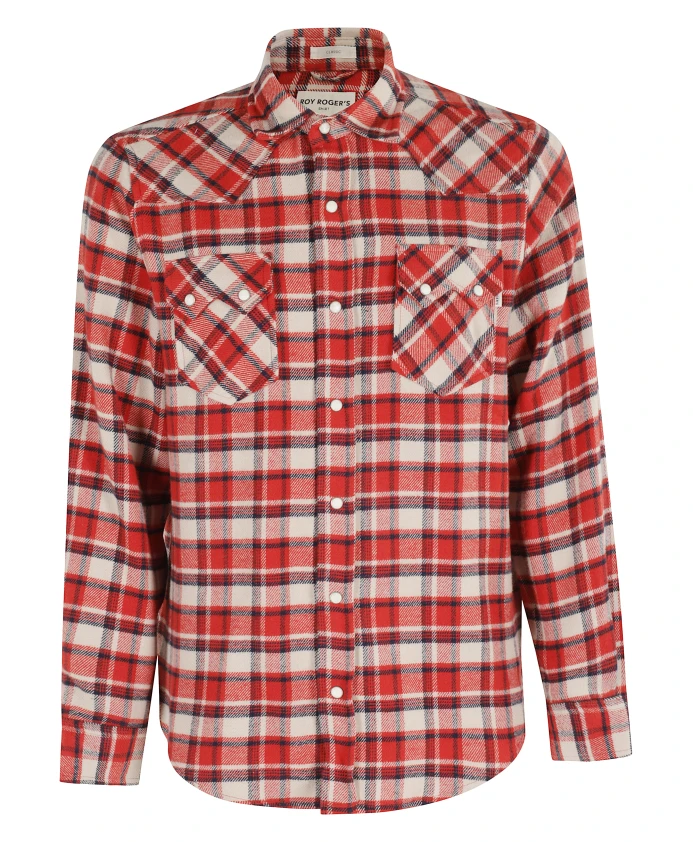 

Разноцветная клетчатая рубашка в стиле вестерн с длинными рукавами Roy Roger'S, красный