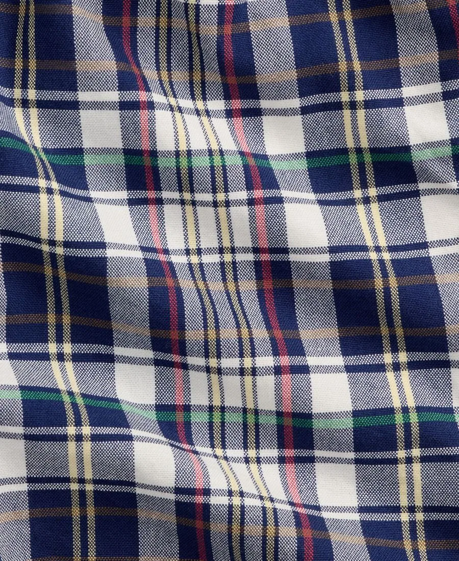 Детские клетчатые шорты-надеватели, размеры 2T-7 Polo Ralph Lauren, белый/синий — фото 4