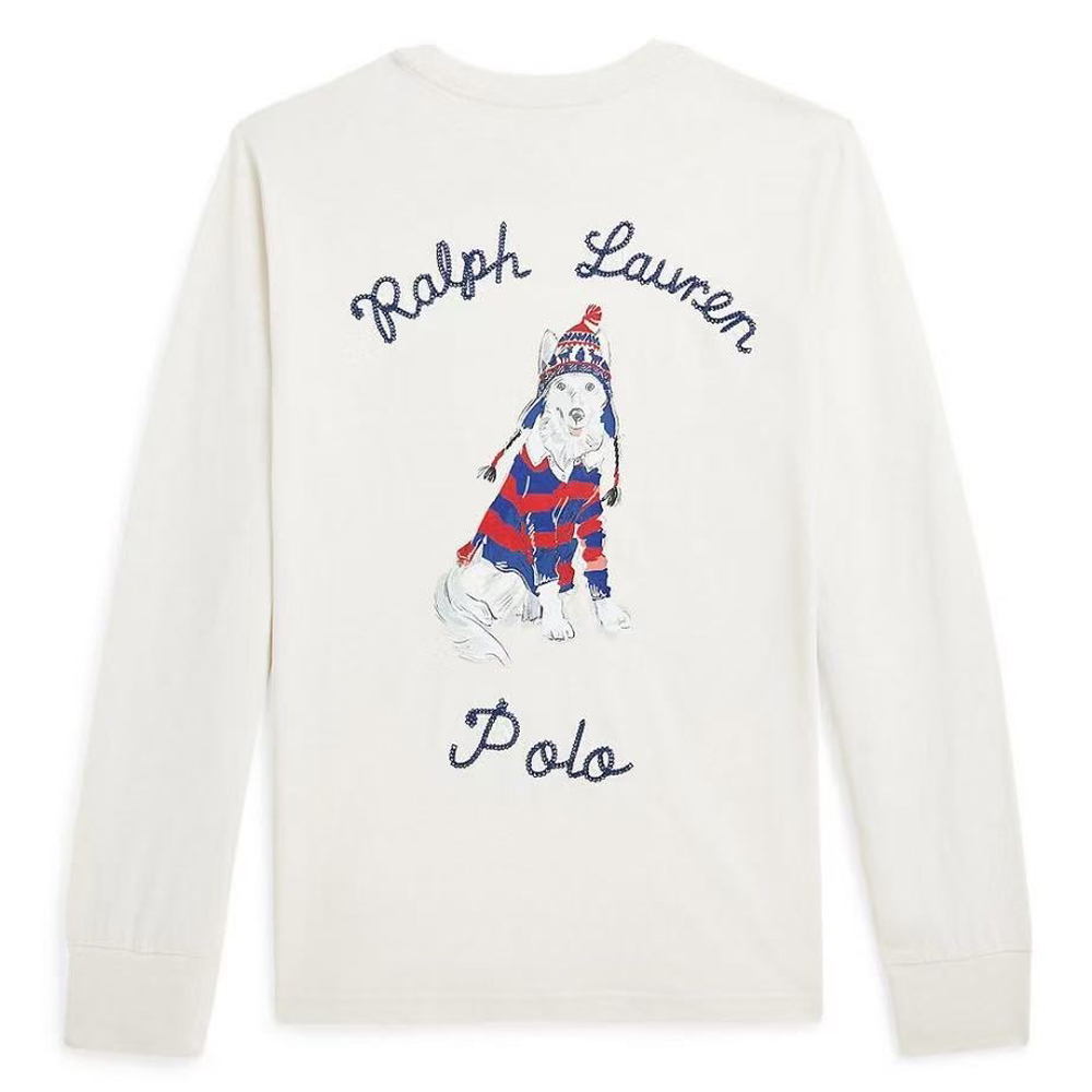 Polo Ralph Lauren Футболка FW24 белая детская — фото 4
