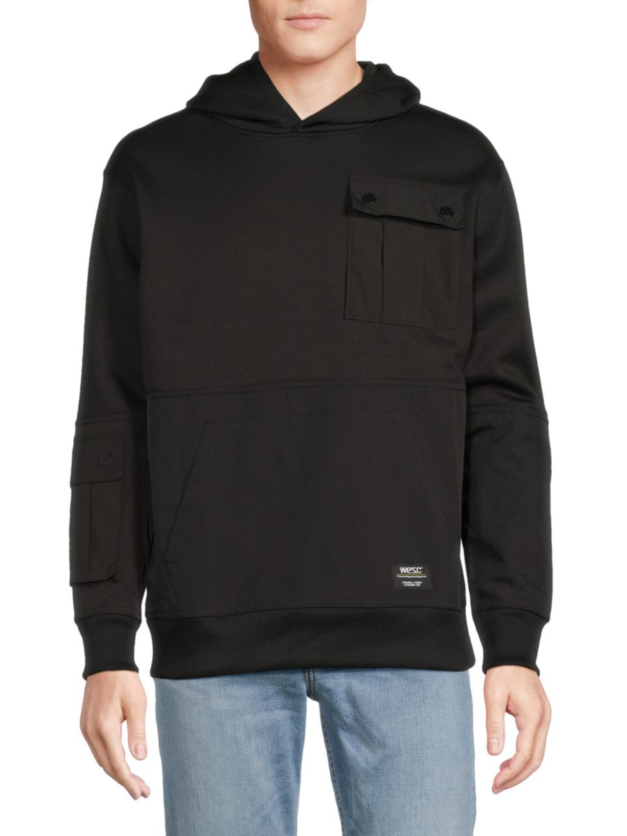 

Толстовка с капюшоном и карманом-клапаном от Mike Wesc, черный