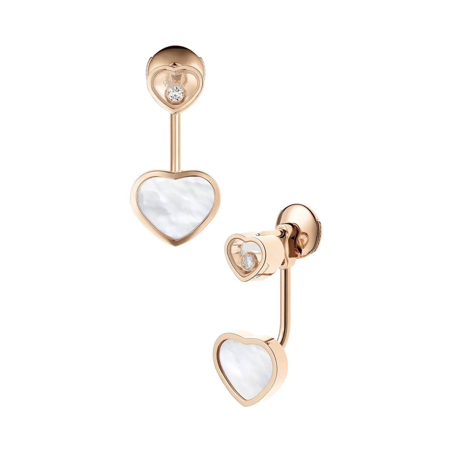 

Серьги Chopard Happy Hearts - Серьги, розовое золото, бриллианты, перламутр