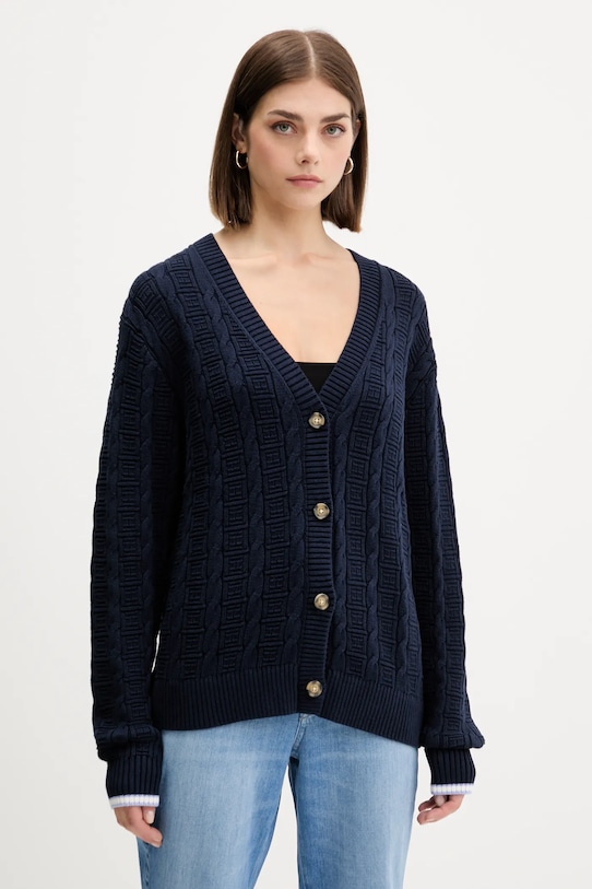 

Хлопковый кардиган Tommy Jeans, темно-синий