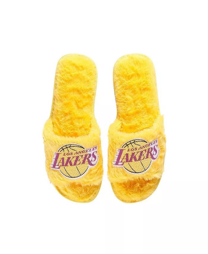 Женские золотистые тапочки Los Angeles Lakers со стразами FOCO — фото 2