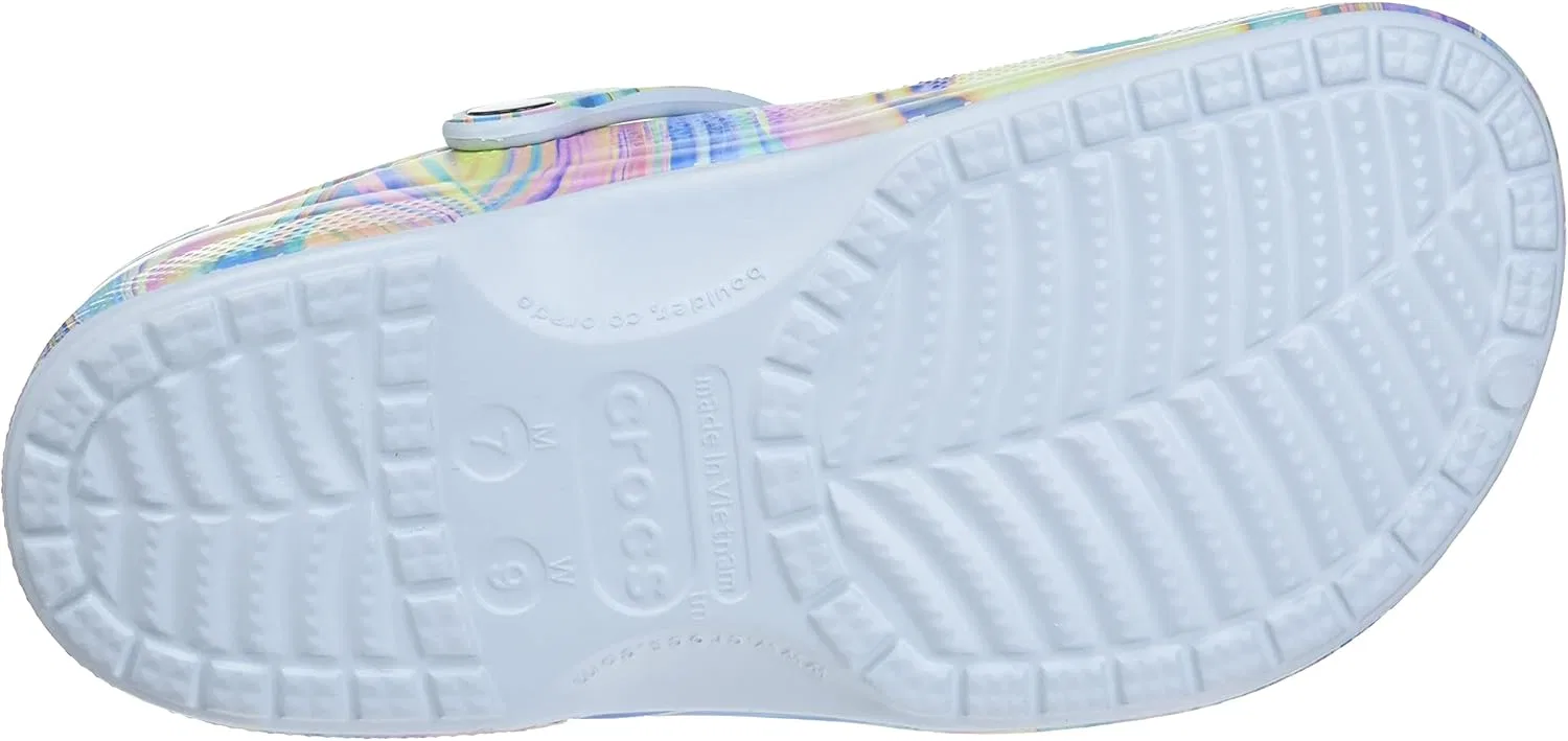 Сабо Crocs унисекс Baya Gefütterter Bedruckter Holzschuh, Mineral Blue Multi — фото 4