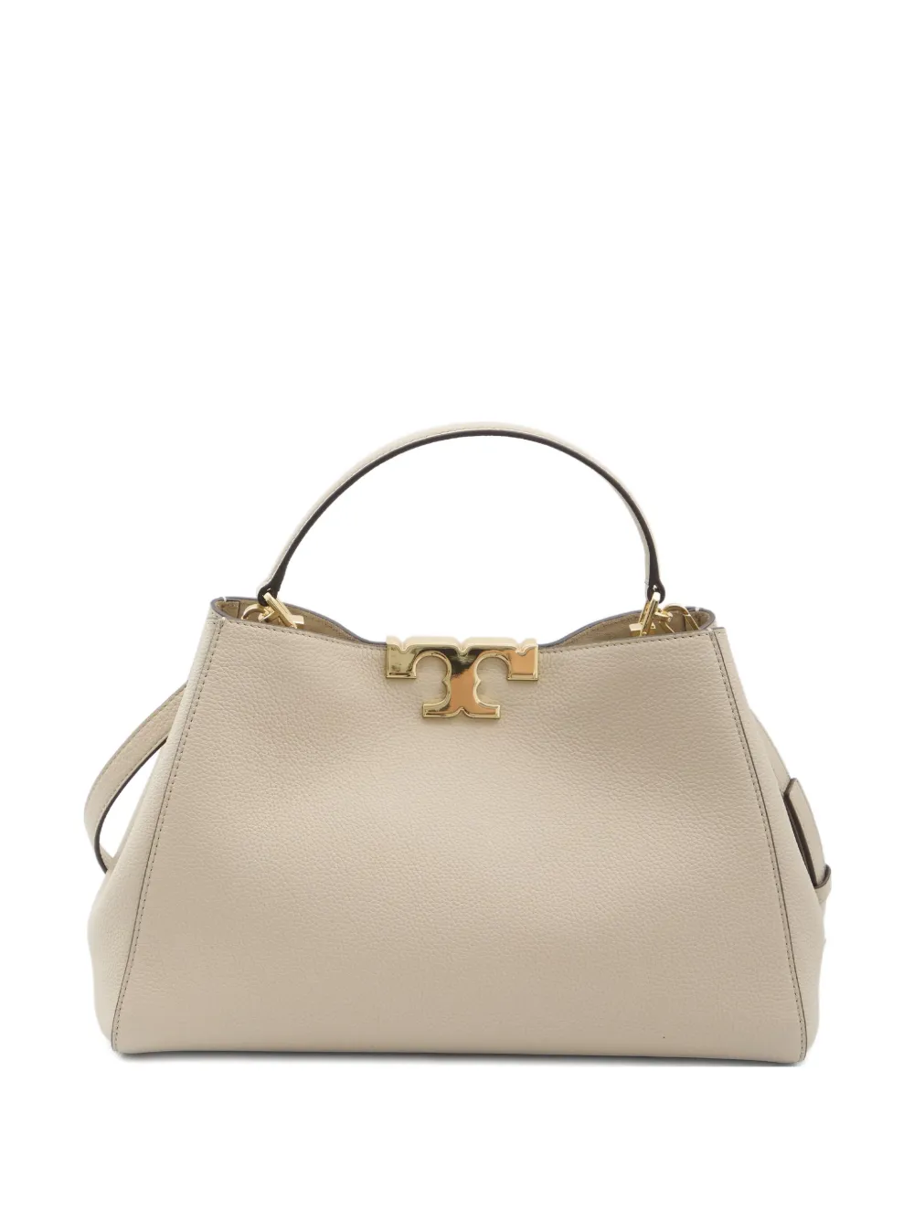 

Большая кожаная сумка-тоут Eleanor Tory Burch, нейтральный