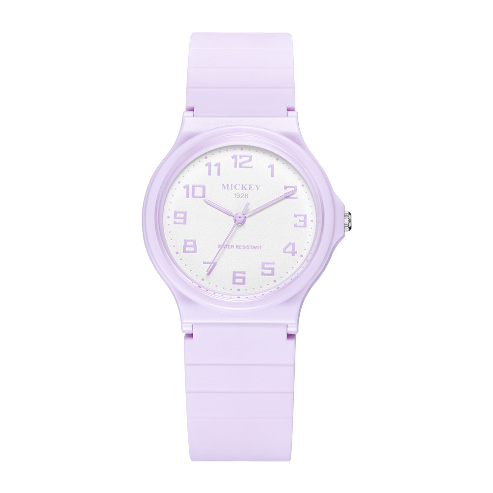 

Disney Часы Small Black Watch Quartz Movement Rubber Strap Watch Unisex Beige Watch Dial, MK-11370Z