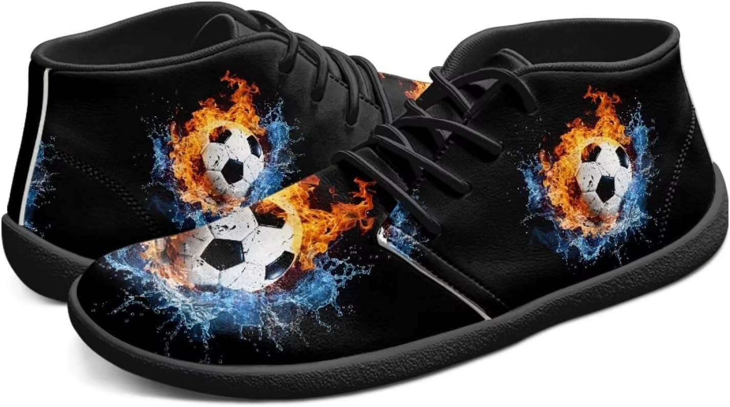 

Мужские босоножки с нулевым падением, минималистичные с широкой носочной частью, нескользящие и удобные для ходьбы и походов кроссовки Pointodoor, Soccer Fire Flame Water