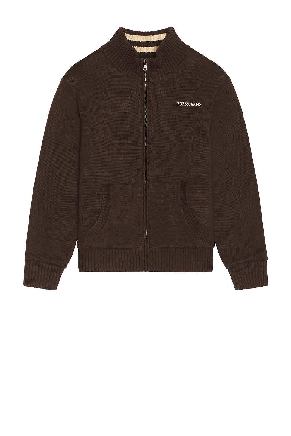 

Вязаный свитер на молнии Guess Jeans, regal brown