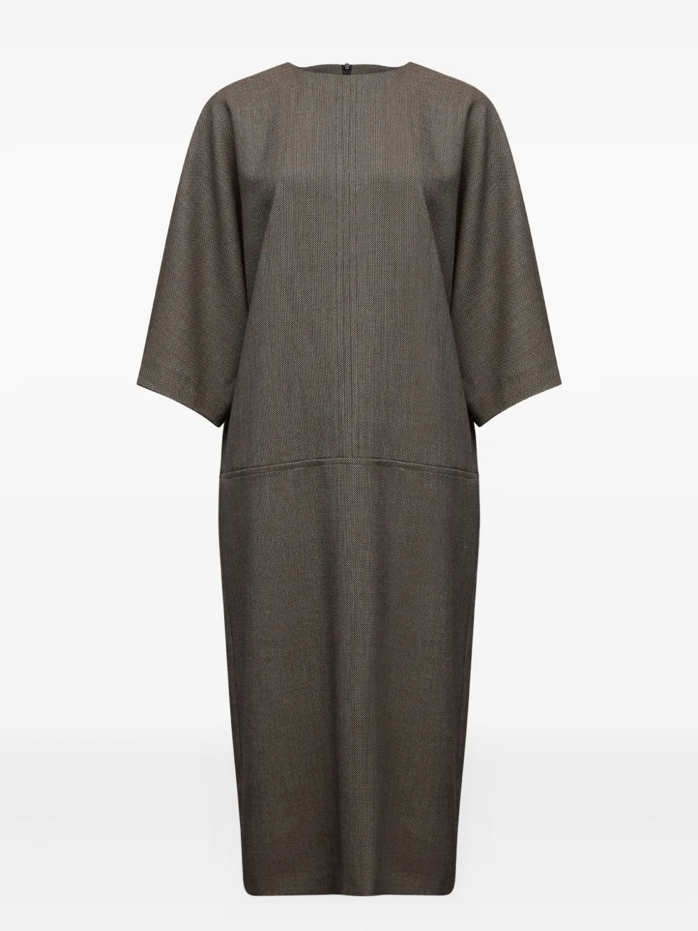 

Фактурное платье миди MM6 Maison Margiela, серый