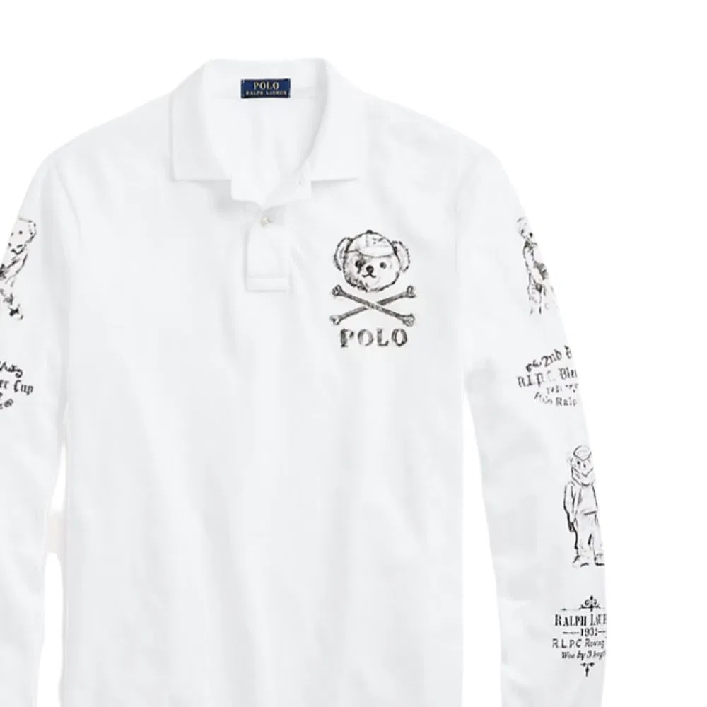 Поло Polo Ralph Lauren Bear белое — фото 4