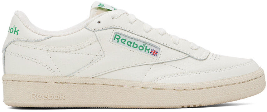

Кроссовки Off-White Club C 85 Vintage Reebok Classics, Top chalk/Paper white/Green, Белый, Кроссовки Off-White Club C 85 Vintage Reebok Classics, Top chalk/Paper white/Green
