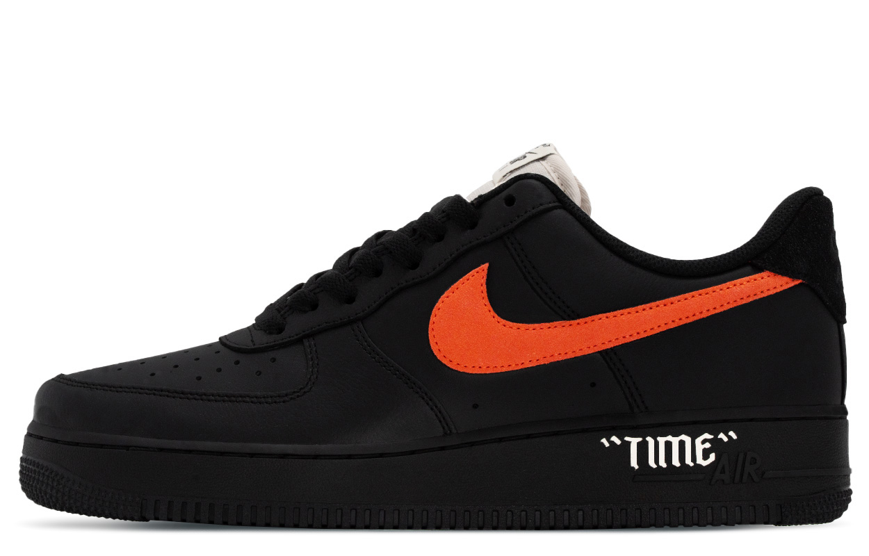 

Nike Air Force 1 Black Warrior, Urban Techwear Orange, устойчивые к истиранию низкие скейтборд-кроссовки мужские черные оранжевые
