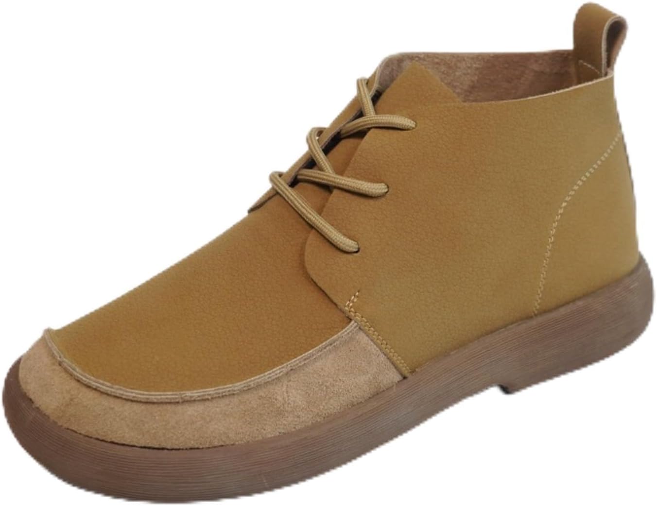

Мужские замшевые кожаные повседневные ботинки-чукка на шнуровке с платформой, легкие, мягкая текстурированная верхняя часть, круглый носок, дышащие, прочные, для пеших прогулок, ежедневных поездок, путешествий и отдыха Netehadi, хаки