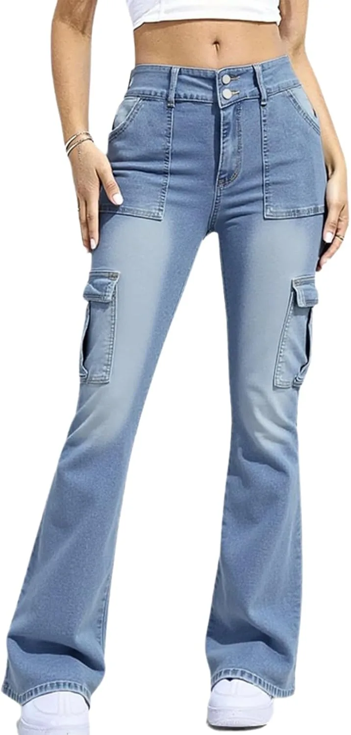 

Высокие карго джинсы для женщин MRNYQBM