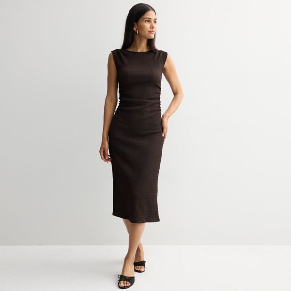 

Женское трикотажное платье миди Nine West, цвет chocolate brown