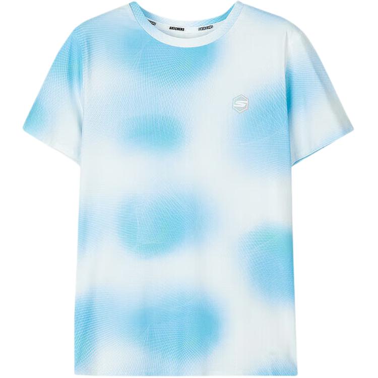 

Skechers Футболка с сине-белым градиентом для подростков