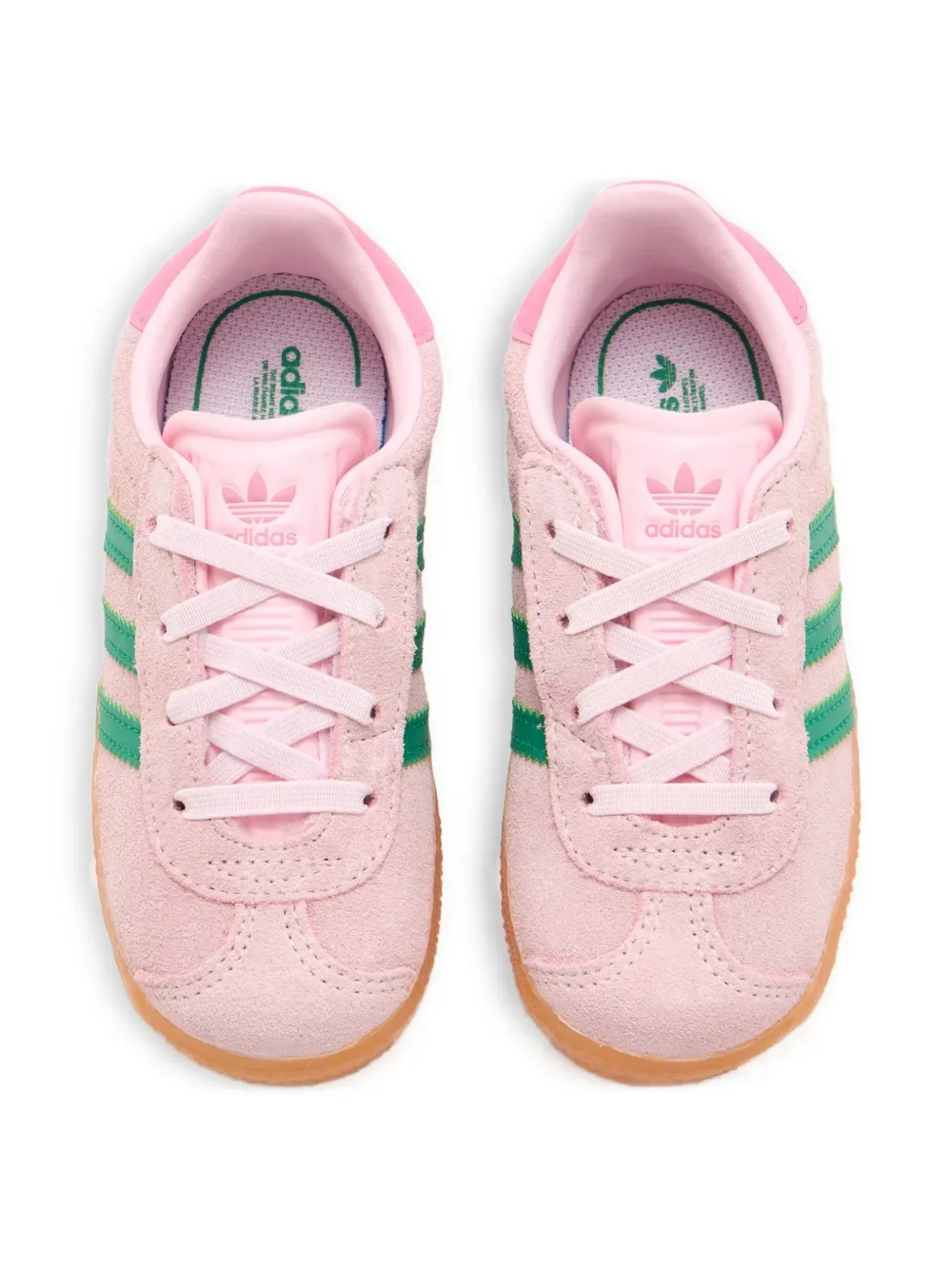 Кроссовки Gazelle с полосками Adidas Kids, розовый — фото 3