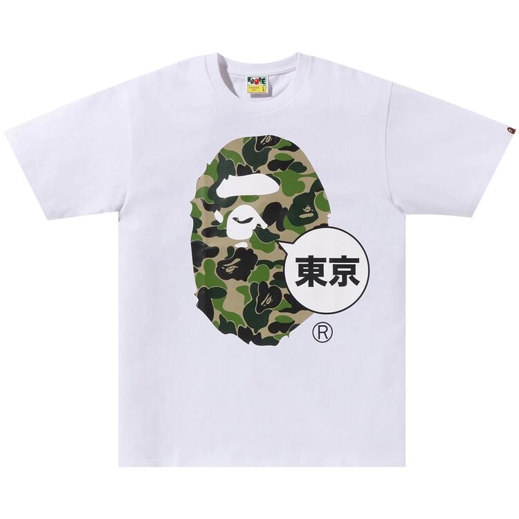 

Футболка BAPE City Tokyo Big Ape Head 'White', белый