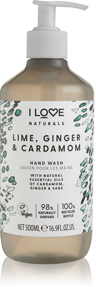 

Натуральное мыло для рук с лаймом, имбирем и кардамоном I Love, 500 мл